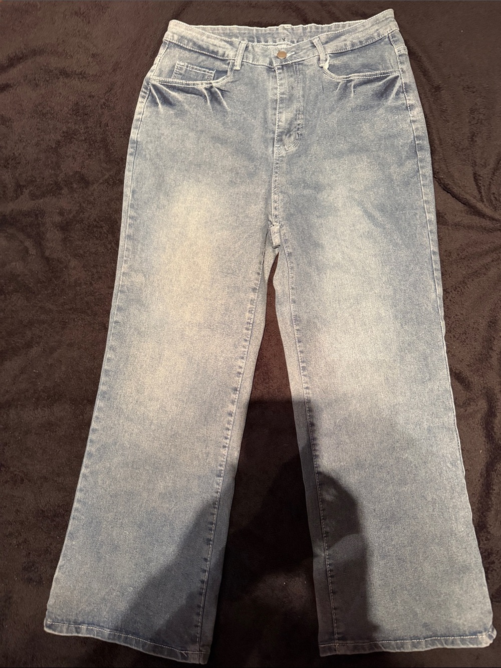 High-Rise Wide-Leg Jeans in Light Blue Wash